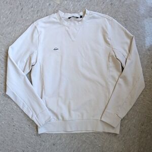 Radmor Mens Perkins Crewneck Sweatshirt Off White Cream Golf Logo Size M